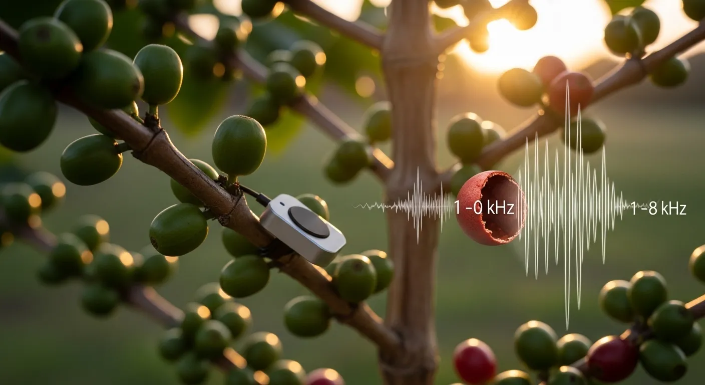 Bioacústica contra Broca-do-Café Como sensores de som detectam pragas antes do dano econômico