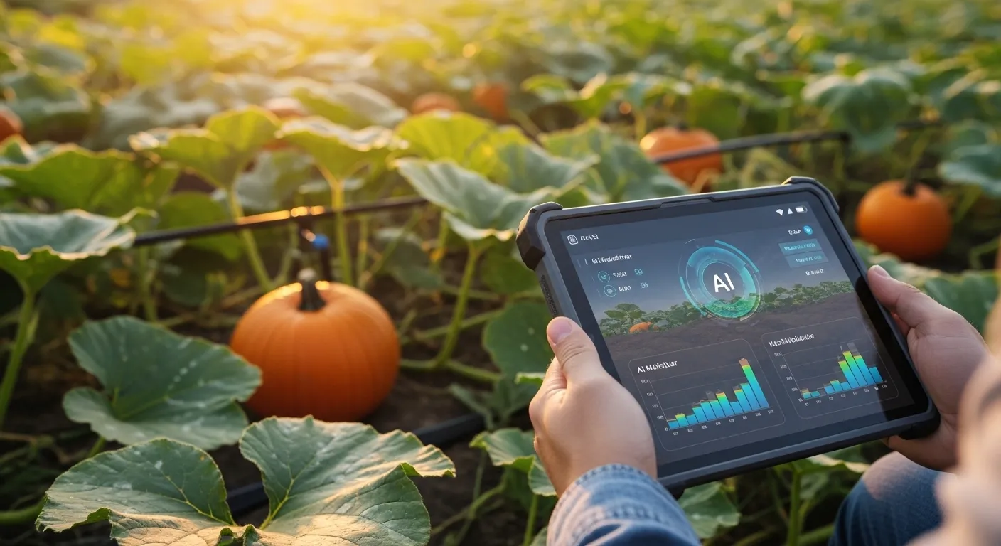IA na Irrigação de Hortaliças: Como Sistemas Inteligentes Economizam 40% de Água no Cultivo de Abóbora