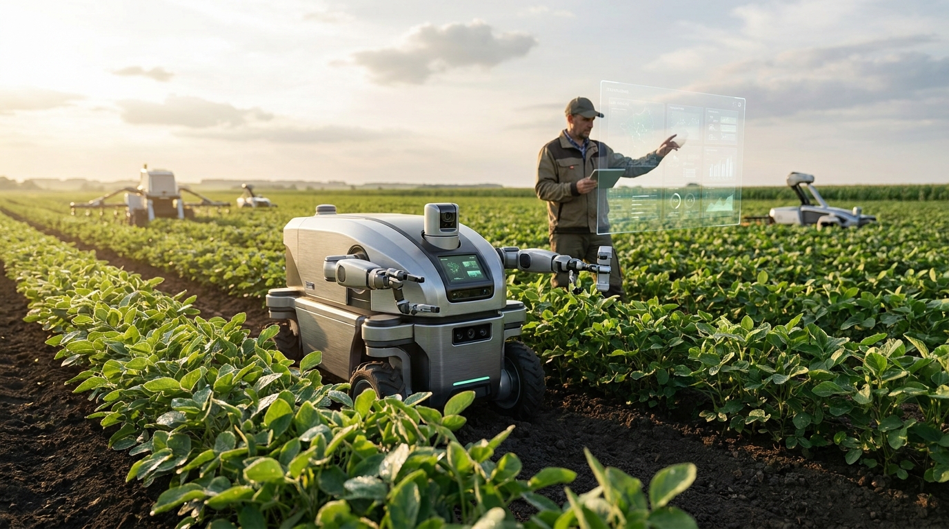 Como funciona um robô agrícola com IA e onde ele pode gerar mais resultado no campo